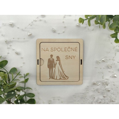 Svatební krabička na peníze malá D-decor - Na společné sny