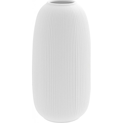 Storefactory Porcelánová váza ÅBY White 26 cm, bílá barva, porcelán