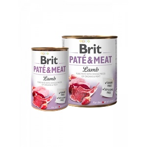 Brit Pate & Meat Lamb - Консерва с 26% агнешко и 44% пилешко месо 400 гр