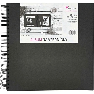 Davona Album kroužkové 30 × 30 cm (250 g/m2, 20 listů) - černé