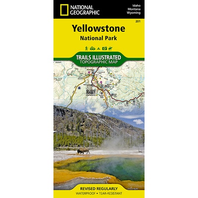 Yellowstone National Park turistická mapa
