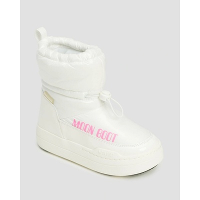 Moon Boot Jr Park Tube Mid Glitter Wp Bílé