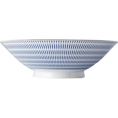 Made In Japan Rameň miska Radiaanting lines blue & white 25 cm 900 ml