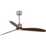 Faro Barcelona FARO 33398WT - Таванен вентилатор. JUST FAN M, диаметър 128 см, кафяв/месинг, Wi-Fi Tuya + дистанционно управление (FA33398WT)