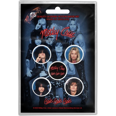 Значки Mötley Crüe - Girls, Girls, Girls - RAZAMATAZ - BB069