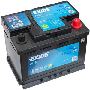 Exide AGM 62Ah 680A right+ (EK620)