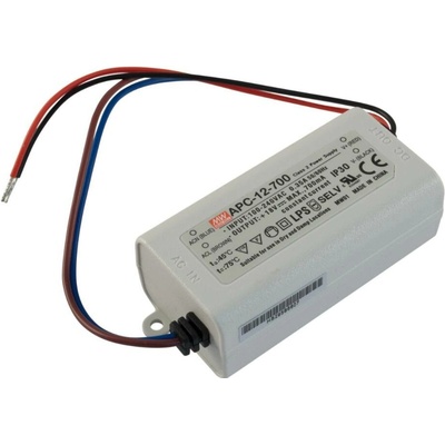 MEAN WELL APC-12-700 Napájecí zdroj: spínaný; LED; 12,6W; 9÷18VDC; 700mA; 90÷264VAC