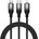 Nillkin SWIFT PRO кабел за данни 3в1 USB - Type-C/мощна мълния/microUSB, 150 см, ЧЕРЕН GP-155029 (GP-155029)