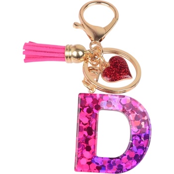 HARAHU Ключодържател Азбука - d / Розова / Сърце kp37974 (37974)