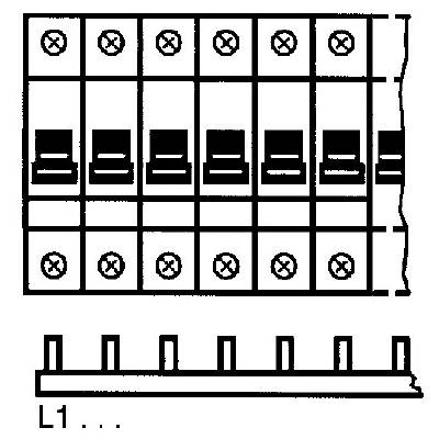 SE Захранващ гребен Acti 9 1P 16мм2 80A 12 прекъсвача L - A9XPH112 (A9XPH112)