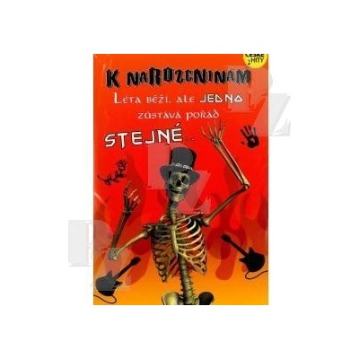 Blahopřání s textem Narozeniny Kostlivec Hrací, Albi