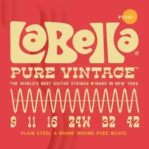 La Bella PV942 Pure Vintage Extra Light 9-42 Струни за електрическа китара (PV942)