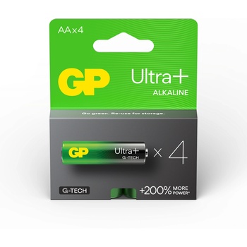 GP Batteries Алкална батерия gp ultra plus lr6 aa -4 бр. в опаковка- 1.5v (gp-ba-15aup21-sb4)