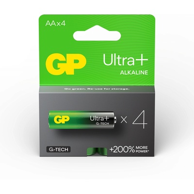 GP Batteries Алкална батерия gp ultra plus lr6 aa -4 бр. в опаковка- 1.5v (gp-ba-15aup21-sb4)