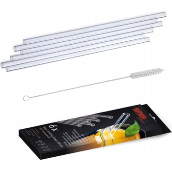 Simax Brčko sklo rovné s kartáčkem 6 ks 20 cm