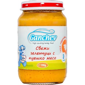 Ганчев пюре свежи зеленчуци с пуешко - 220 г