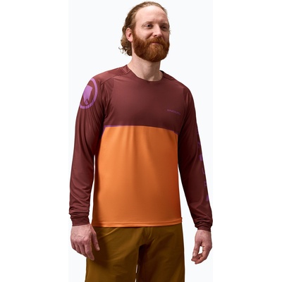 Endura Мъжка блуза с дълъг ръкав за колоездене Endura Core Printed end orange