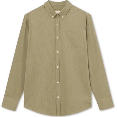 Forét Bush Seersucker shirt olive