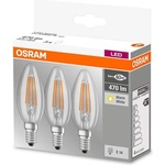 OSRAM LEDVANCE Base CL B 40 FIL E14 4W 2700K 470lm 3x 4058075819313