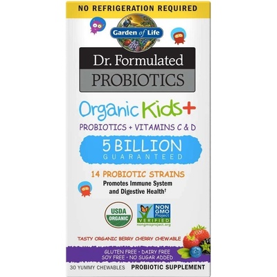 Garden of Life Dr. Formulated organická probiotika pro děti vodný melón 30 tabliet