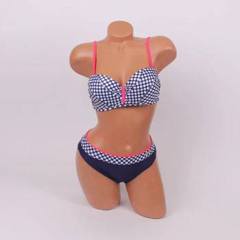 Image 1 of Бански с бели точки в тъмносиньо