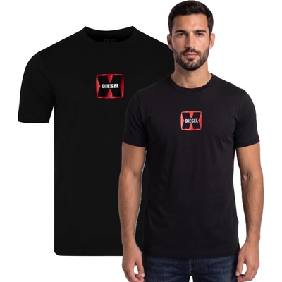 Diesel Embossed Logo Black tričko černá