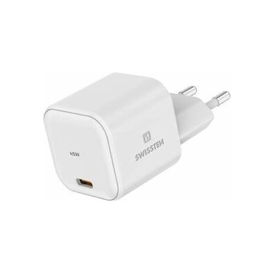 Swissten Síťový Adaptér GaN 1x USB-C 45W PD Bilý – Zbozi.Blesk.cz