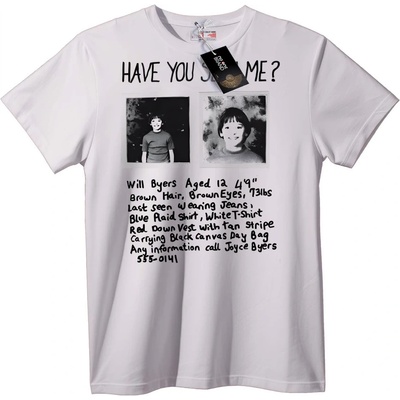 NOONEBRAND Тениска Уил Байерс от Stranger Things - XS, Black