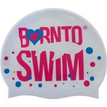 BornToSwim silicone cap junior бял