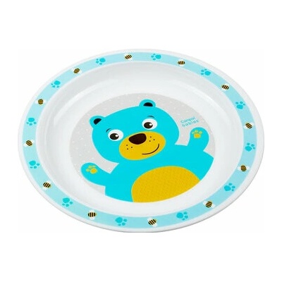 Dětský talíř Cute Animals – plastový talíř do mikrovlnky a myčky, tyrkys (5906614)