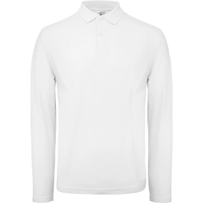 B&C polokošile ID.001 LSL piqué bílá