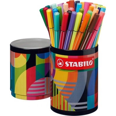 Stabilo Pen 68 45ks ARTY v kovové dóze