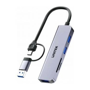 Unitek Hub 5-in-1 USB-A/C 5 Gbps with SD and micro SD card reader