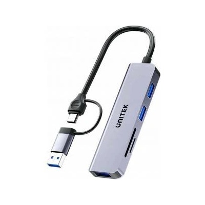 Unitek Hub 5-in-1 USB-A/C 5 Gbps with SD and micro SD card reader