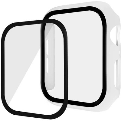 ENKAY Obal s tvrdeným sklom pre Apple Watch 6 / SE / 5 / 4 44mm biely 18560