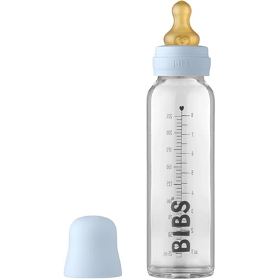 BIBS Baby Glass Bottle 225 ml бебешко шише Baby Blue 225ml