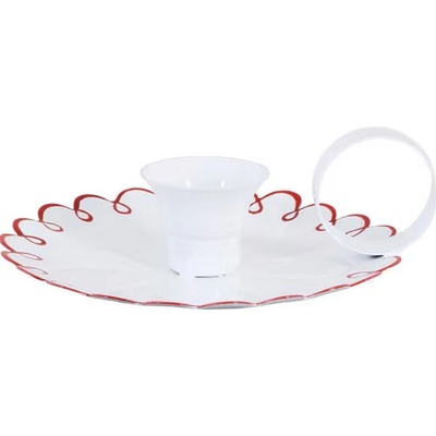 Kovový svícen Saga White Red Strömshaga