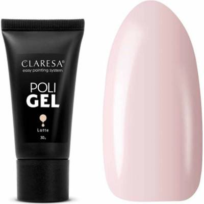 Claresa Poli gel akrylát prodlužování nehtů Latte 30 g