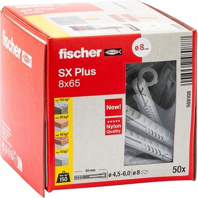 Hmoždinky FISCHER SX Plus 8x65 568108 (50ks)