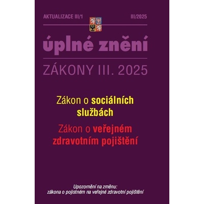 Aktualizace O sociálních službách, o veřejném zdravotním (III/1 2025)