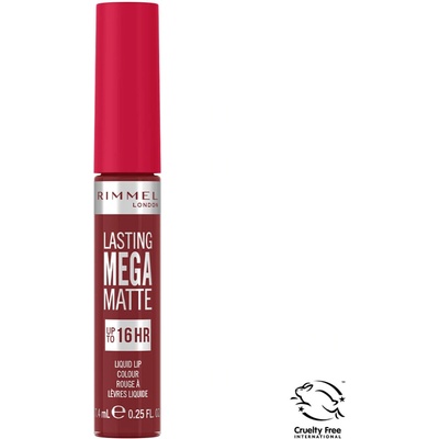 Rimmel London Lasting Mega Matte Liquid Lip Colour Dlhotrvajúci matný tekutý rúž Ruby Passion 7,4 ml