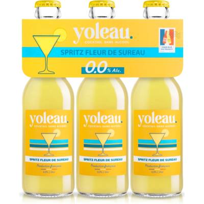 Yoleau Elderflower Spritz nealko koktejl 0,0 % 3 x 0,25 l (sada lahví)