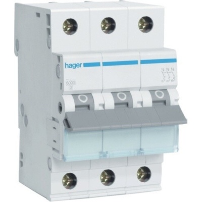 Hager J 3P B 63A 6kA AC MBN363E