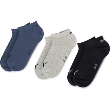 PUMA Комплект 3 чифта къси чорапи дамски Puma 261080001 Navy/Grey/Nightshadow Blue 532 (261080001)