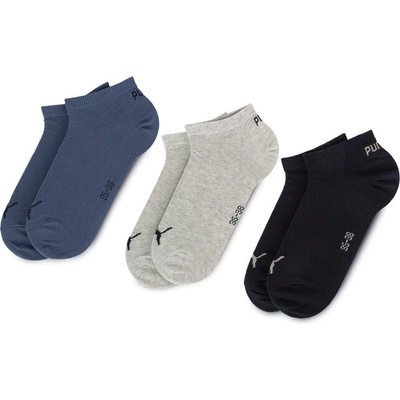 PUMA Комплект 3 чифта къси чорапи дамски Puma 261080001 Navy/Grey/Nightshadow Blue 532 (261080001)