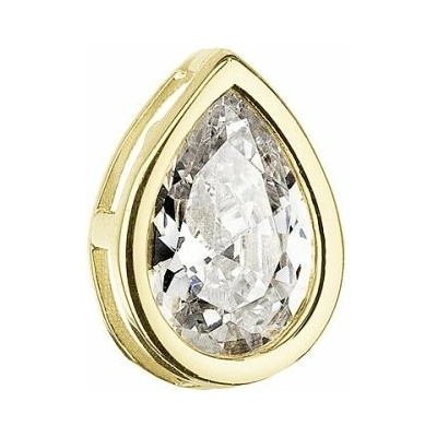 Pavona Zlatý přívěsek slza žluté zlato s bílým zirkonem 94Z00011 Krystal