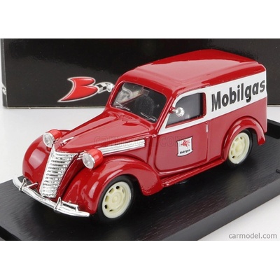 Brumm Fiat 1100 E Van Mobilgas 1956 Červená Bílá 1:43