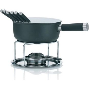 KELA Syrové fondue LANCE keramika, šedá, 1L Ø22cm x v19,5cm