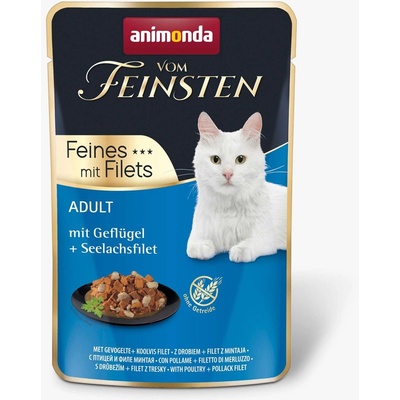 Animonda Vom Feinsten Cat Adult - птиче месо и филе от треска 85 г