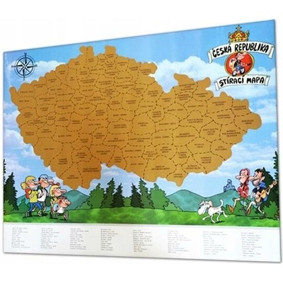Stírací mapa Česká republika